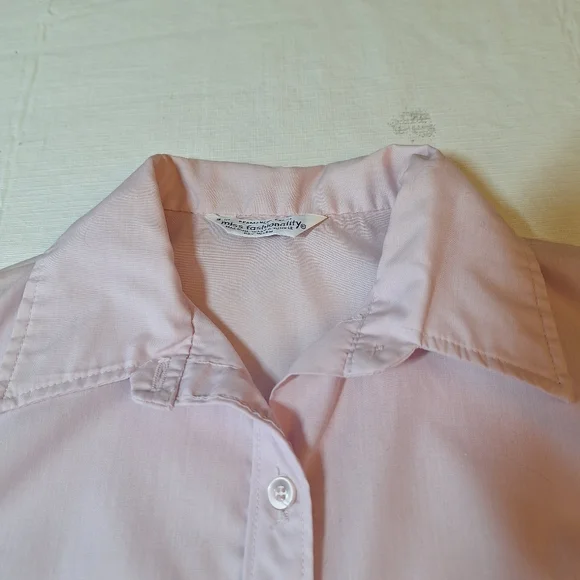Miss Fashionality Vintage Purple Sleeveless Button Up Shirt Beach Coastal Size M - Picture 6 of 8